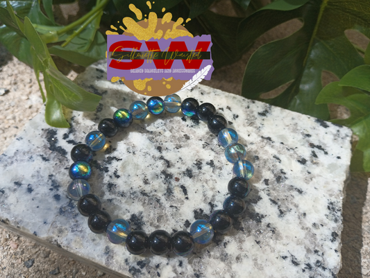 Blacktwist n SkyWaisted beaded bracelet