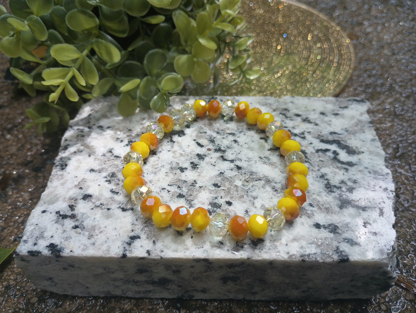 Yellow crystal bracelet