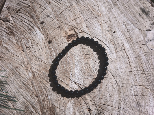 Black beaded bracelet "Shadow (Silhouette) Waisted"